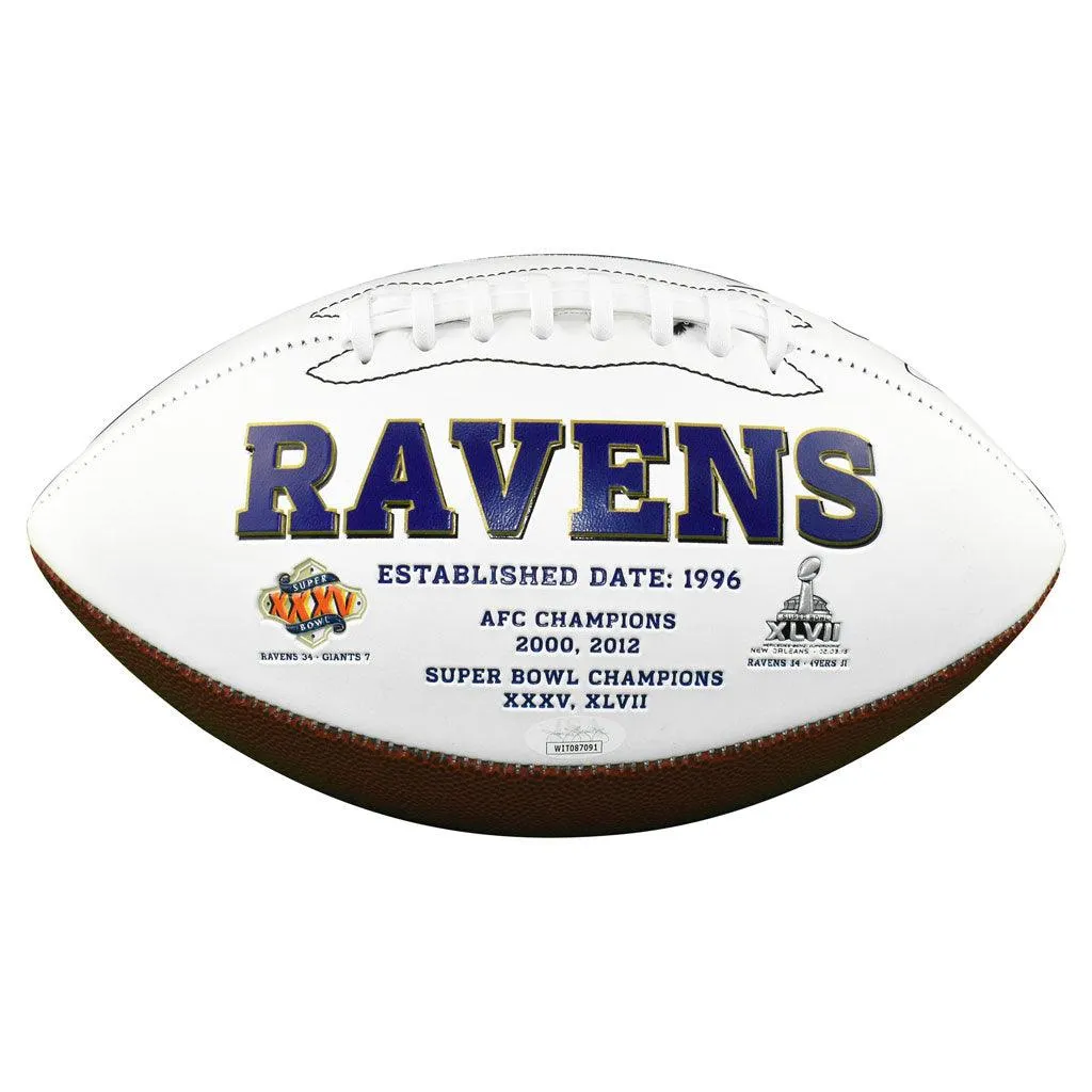 Lamar Jackson Baltimore Ravens Autographed Logo Football (JSA)