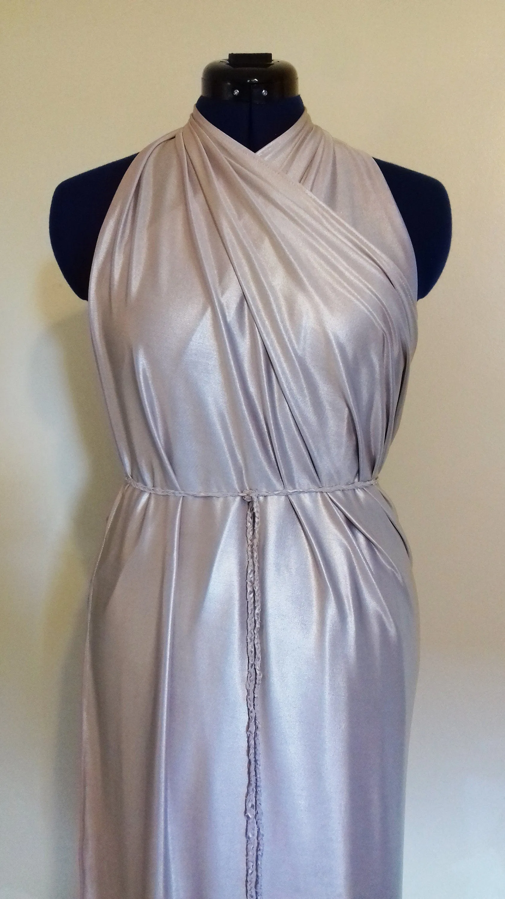 Lavender Grecian Drape Wedding Bridal Dress