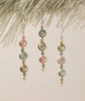 LC1602 - Pastel Dripping Drop Glass Ornaments Set of 3