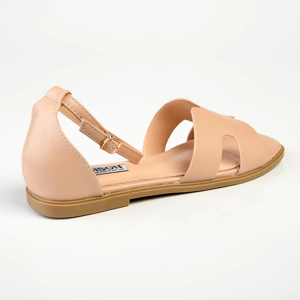 Madison Jenny H Bar Sandal - Nude