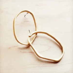MATTE GOLD HOOP EARRINGS