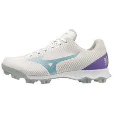 New Mizuno Wave Finch LightRevo Jr. Softball Cleats White Size 3