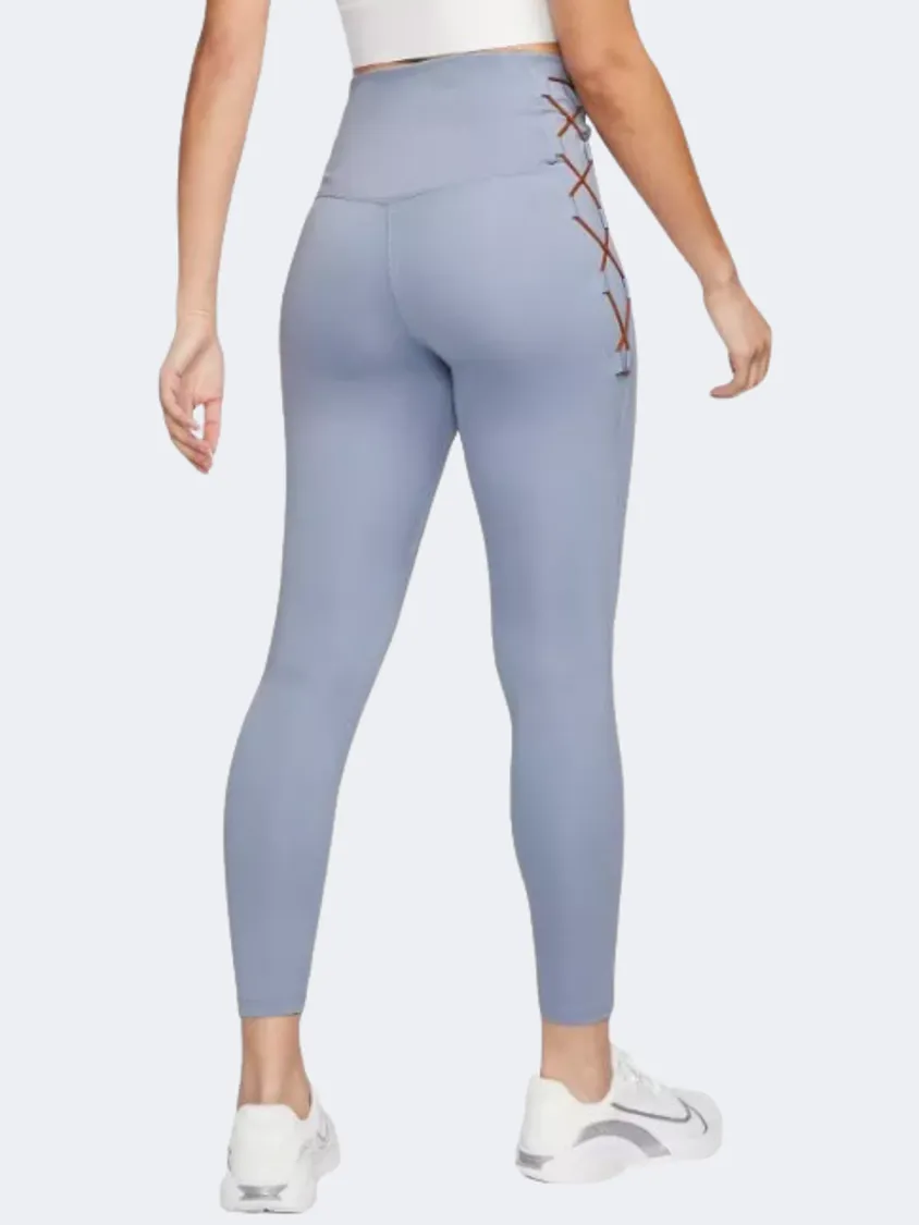Nike One Df Hr 7/8 Women Training 3/4 Tight Blue