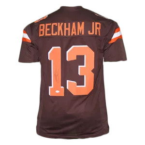 Odell Beckham Jr Autographed Cleveland Custom Football Jersey Brown JSA