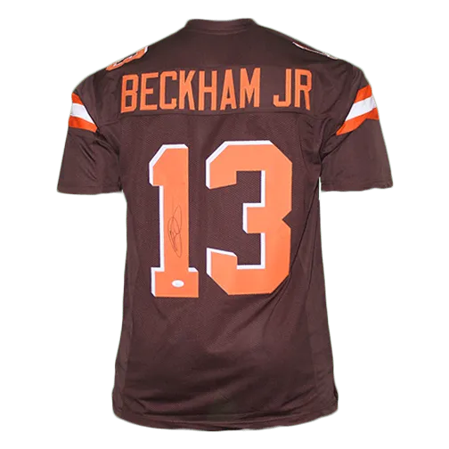 Odell Beckham Jr Autographed Cleveland Custom Football Jersey Brown JSA
