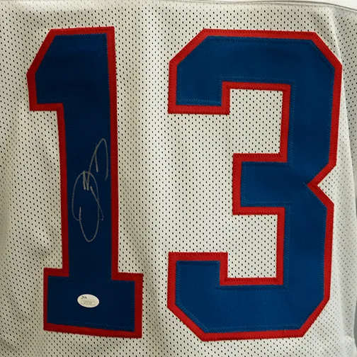 Odell Beckham Jr New York Giants Autographed Football Jersey Color Rush (JSA)