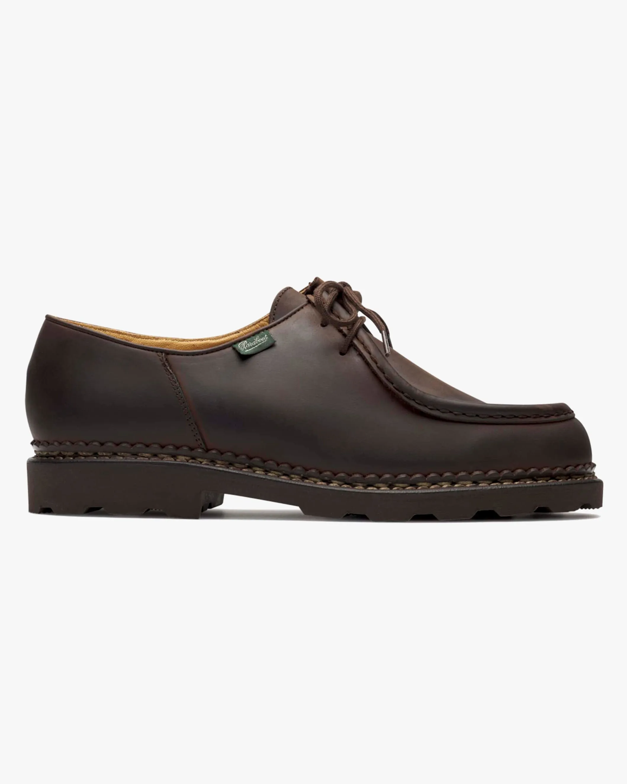 Paraboot Michael Piped Seam Derby Shoe - Nubuck Gringo / Marche Marron