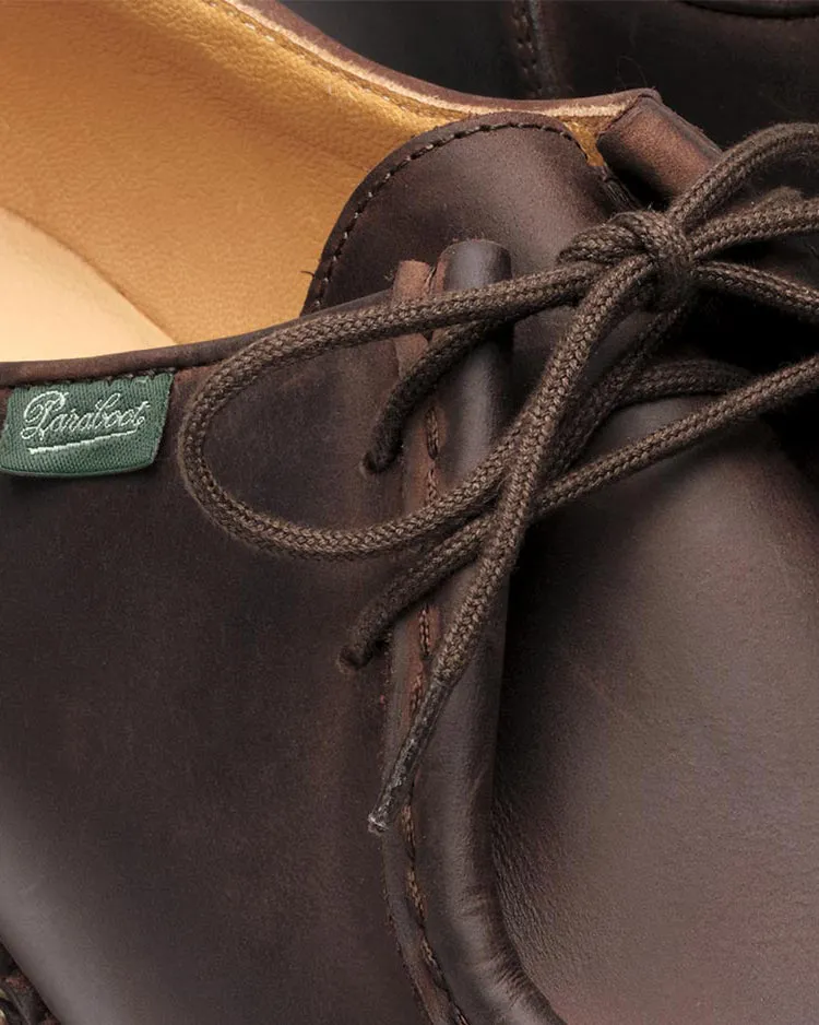 Paraboot Michael Piped Seam Derby Shoe - Nubuck Gringo / Marche Marron