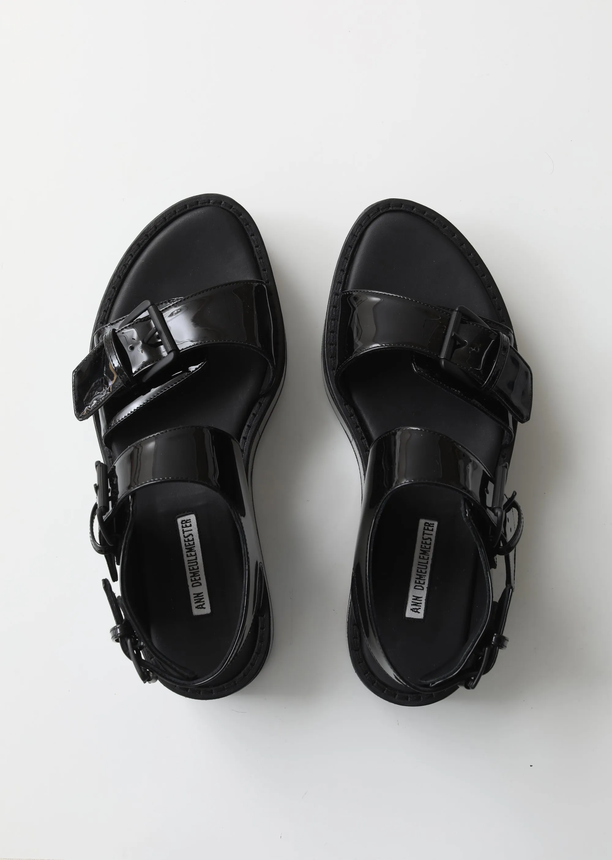 Patent Vernice Platform Sandals