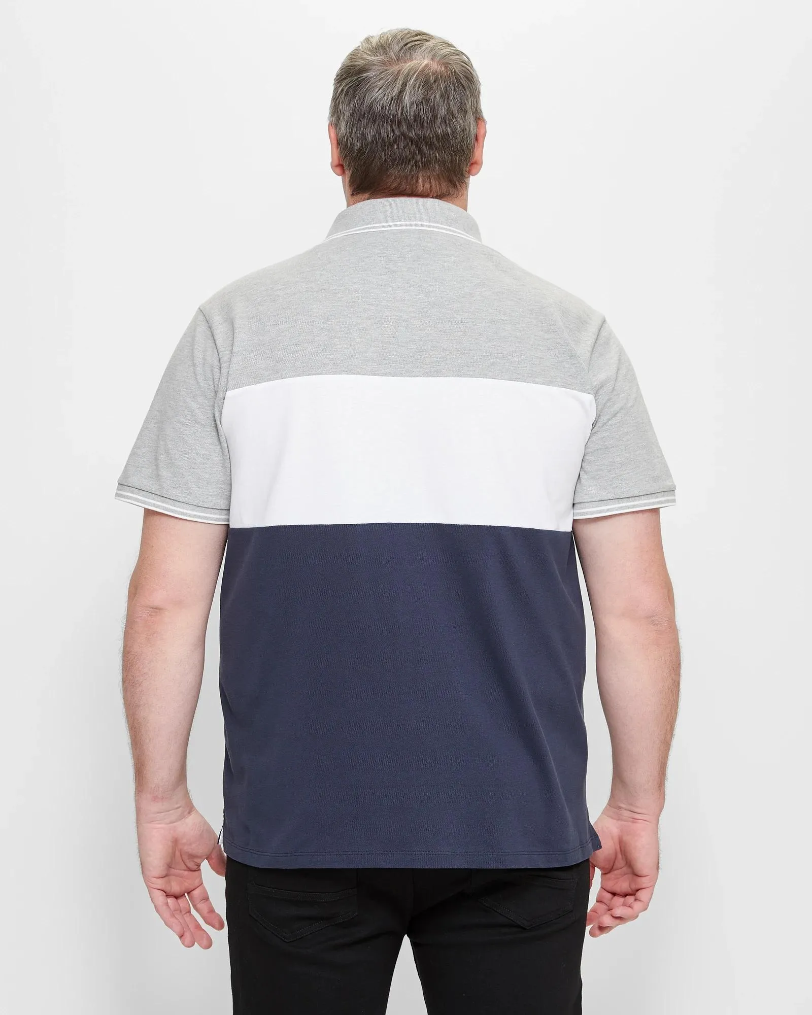 popular  Plus Size Australian Cotton Blend Panelled Polo Top