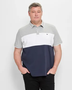 popular  Plus Size Australian Cotton Blend Panelled Polo Top