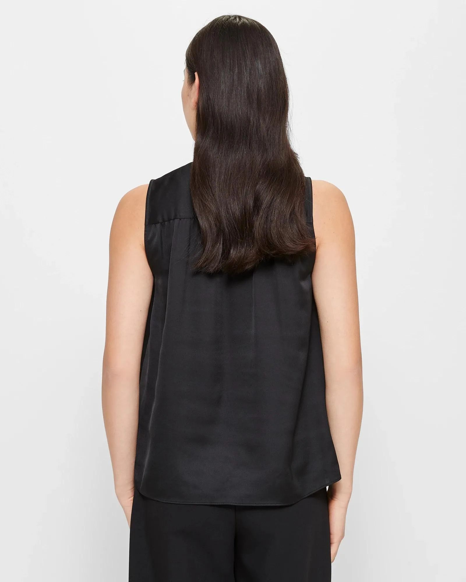 popular  Sleeveless Drape Neck Top - Preview - Black
