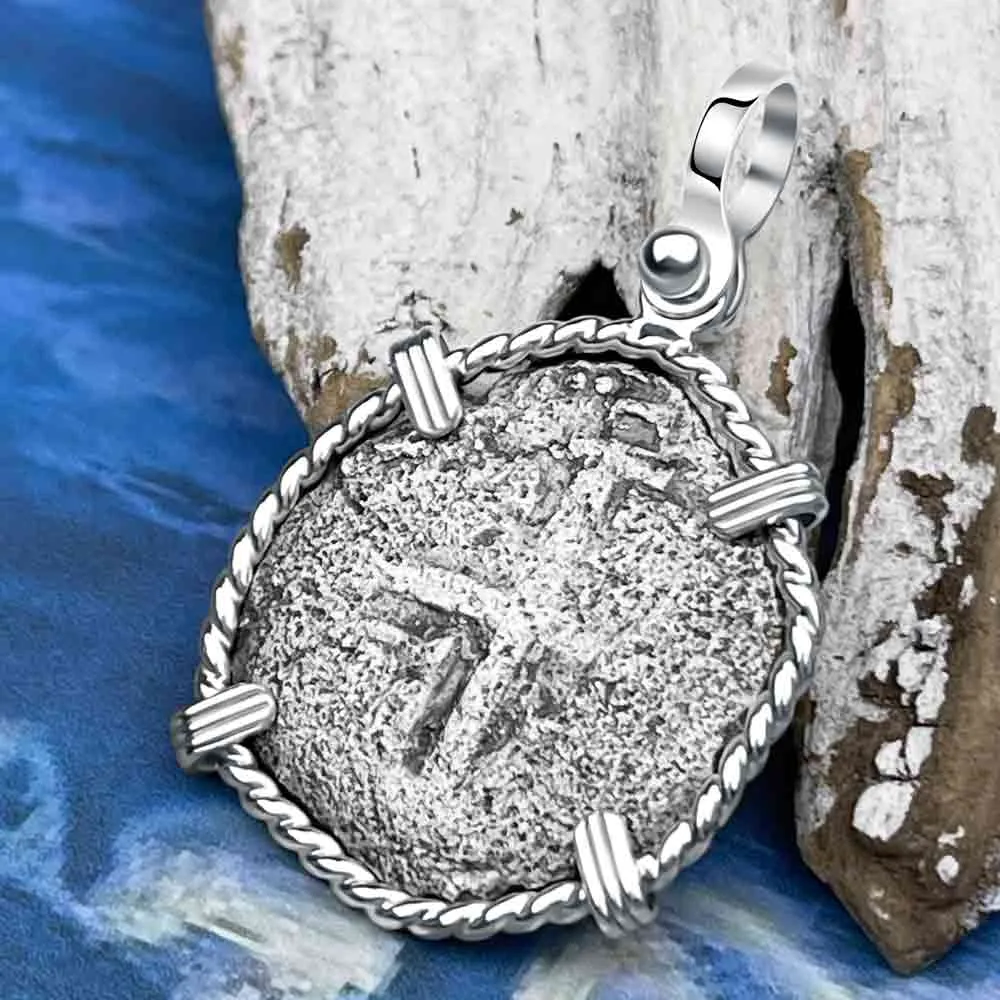 Princess Louisa Shipwreck Dated 1742 2 Reale Piece of Eight Sterling Silver Pendant | Artifact #8735
