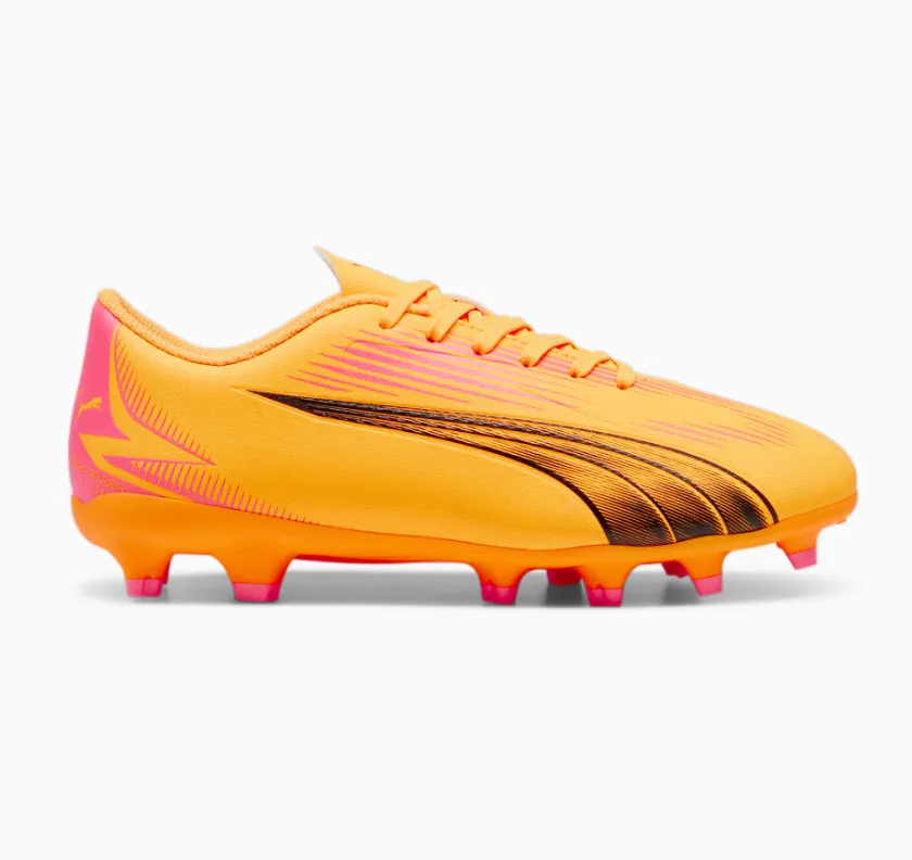 Puma Adults Football Boots Ultra Play FG/AG Sun Stream/Puma Black/Sunset Glow
