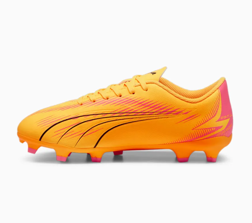 Puma Adults Football Boots Ultra Play FG/AG Sun Stream/Puma Black/Sunset Glow