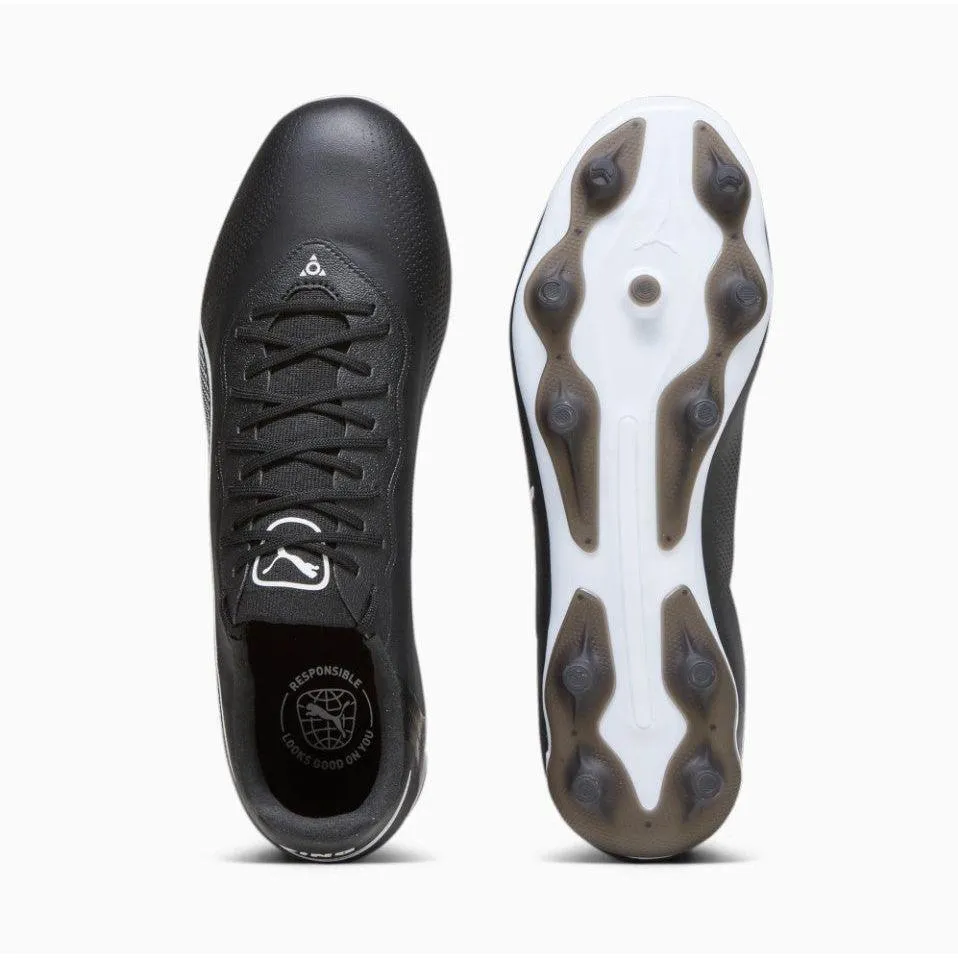 Puma Mens King Pro FG/AG Football Boots Black/White