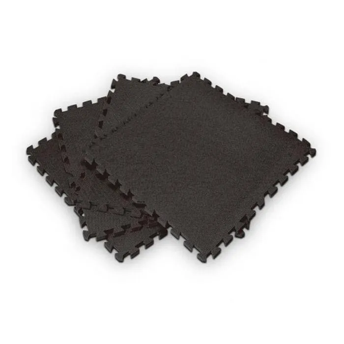 SALE - Bodyworx 4ASA524 Interlock Floor Black Mat - set of 4 pieces