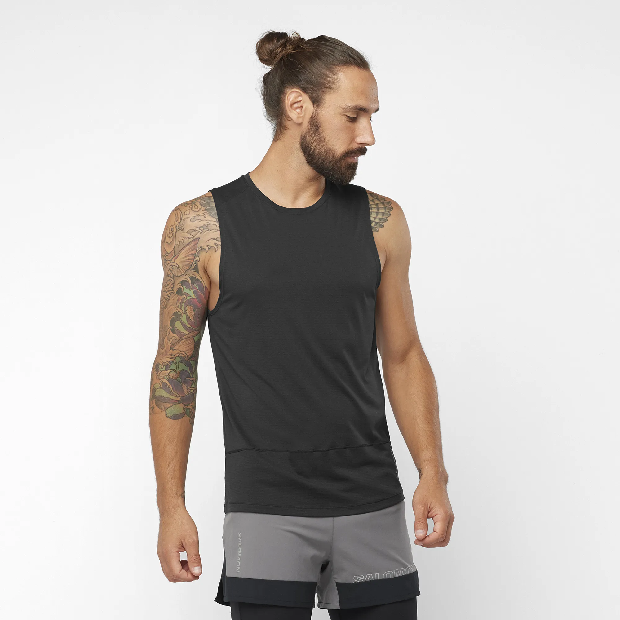 Salomon Men&#x27;s Cross Run Tank Top Deep Black | Buy Salomon Men&#x27;s Cross Run Tank Top Deep Black here | Outnorth