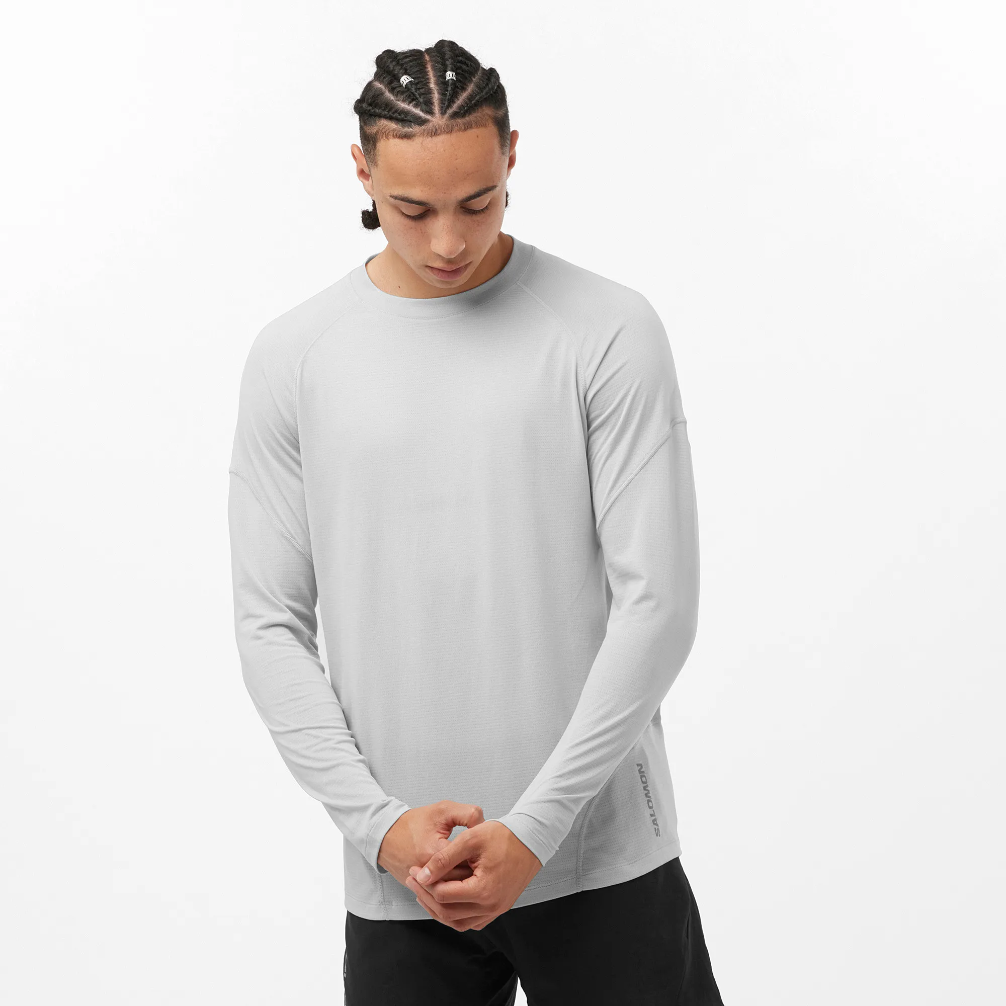 Salomon Men&#x27;s Cross Run Top Gray Violet | Buy Salomon Men&#x27;s Cross Run Top Gray Violet here | Outnorth