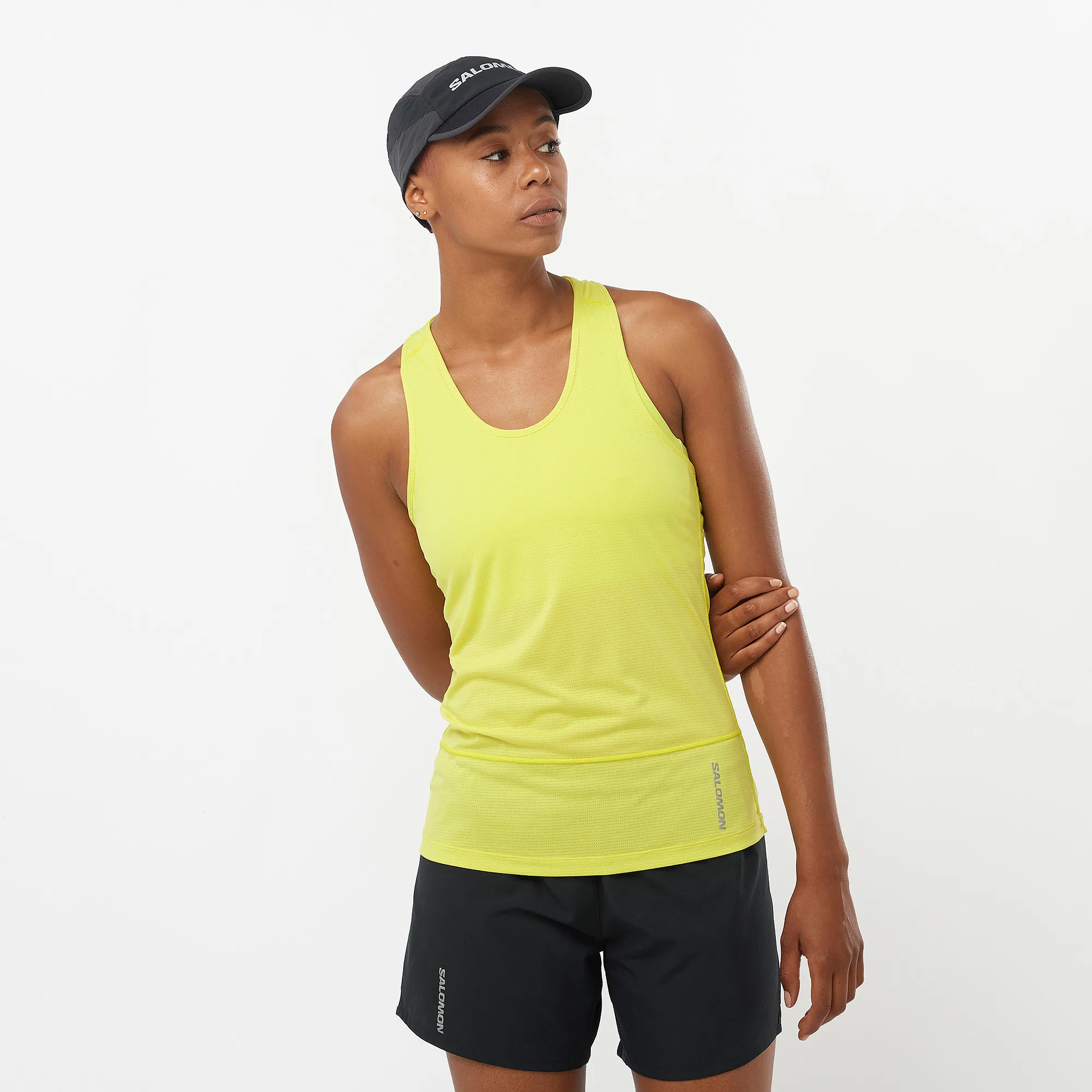 Salomon Women&#x27;s Cross Run Tank Top Sulphur Spring | Buy Salomon Women&#x27;s Cross Run Tank Top Sulphur Spring here | Outnorth