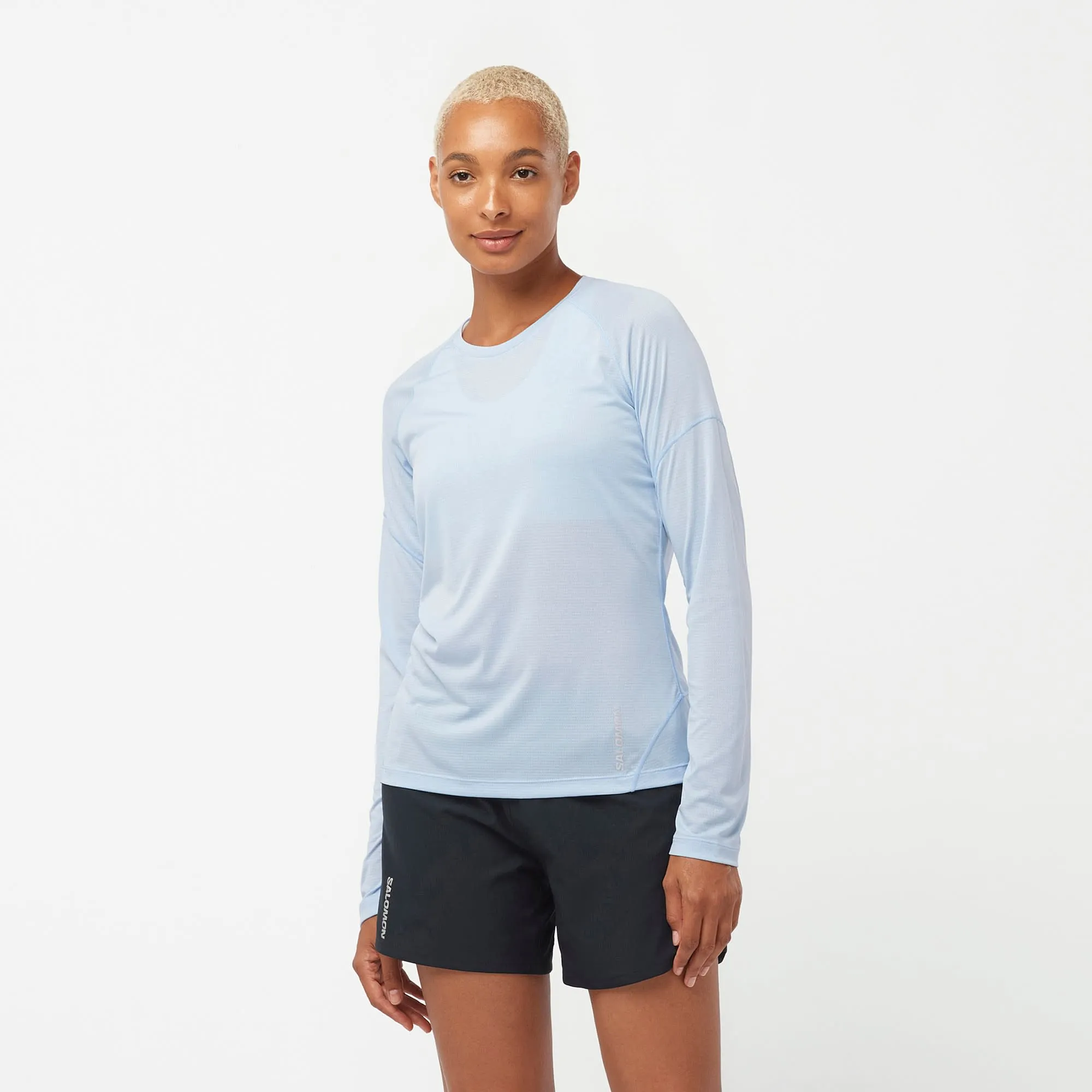 Salomon Women&#x27;s Cross Run Top Chambray Blue/Heather | Buy Salomon Women&#x27;s Cross Run Top Chambray Blue/Heather here | Outnorth