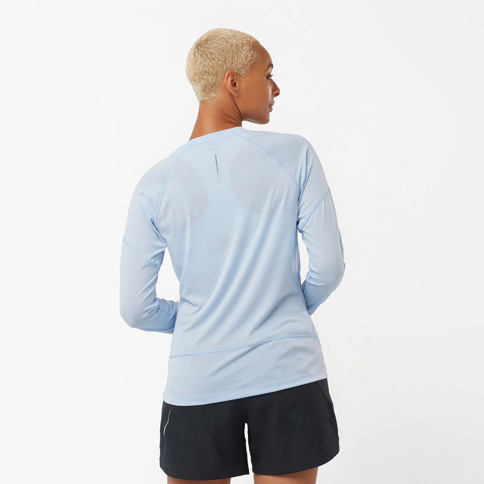 Salomon Women&#x27;s Cross Run Top Chambray Blue/Heather | Buy Salomon Women&#x27;s Cross Run Top Chambray Blue/Heather here | Outnorth