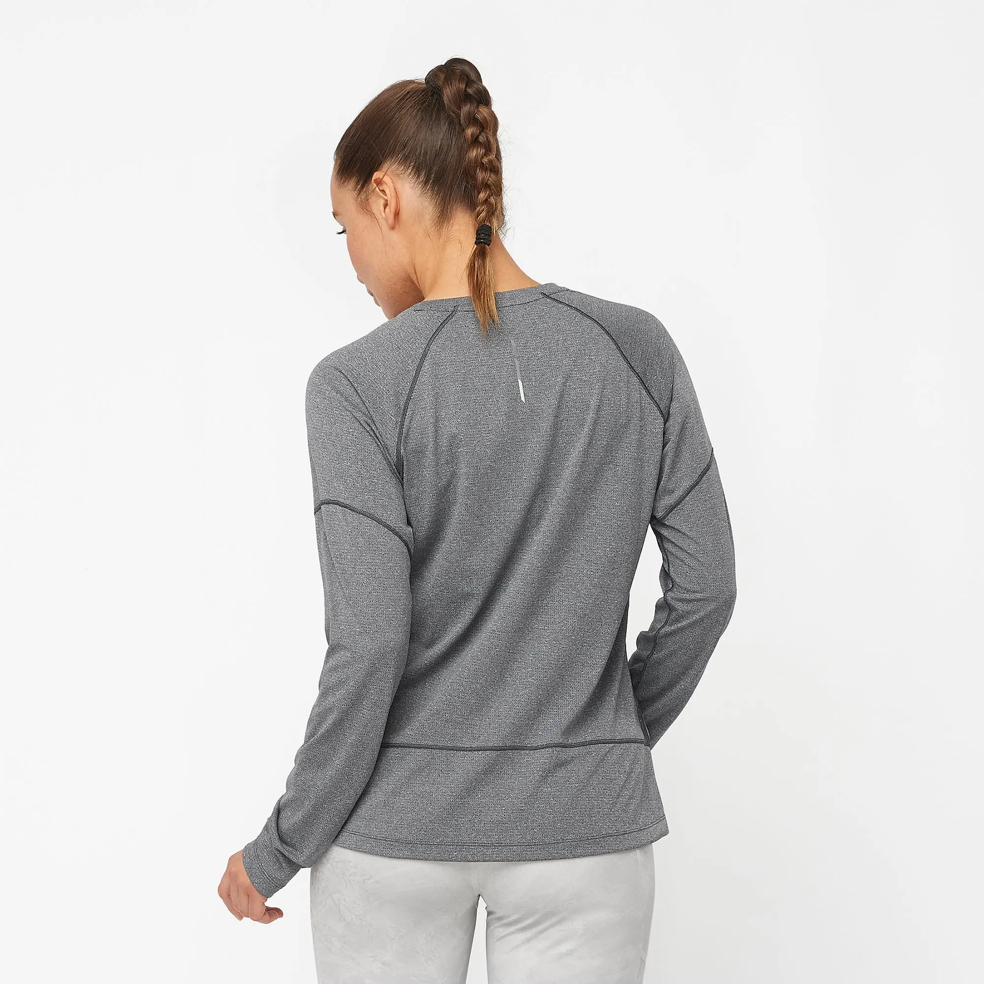 Salomon Women&#x27;s Cross Run Top Deep Black/Heather | Buy Salomon Women&#x27;s Cross Run Top Deep Black/Heather here | Outnorth
