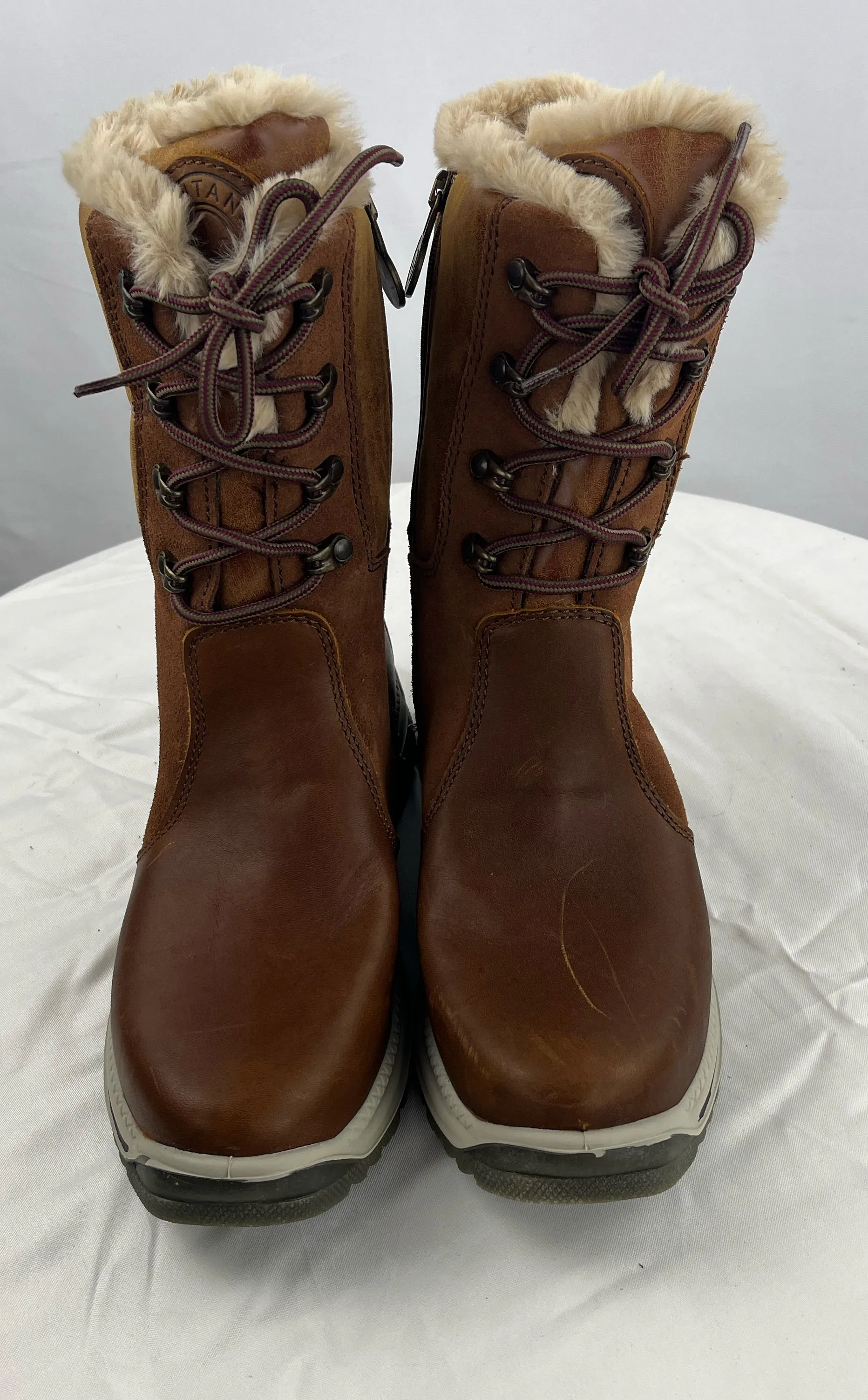 Santana Women's tan Canada Misa Faux Fur Lined Waterproof Hiking Boots Size 9