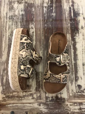 Snakeskin Platform Sandal