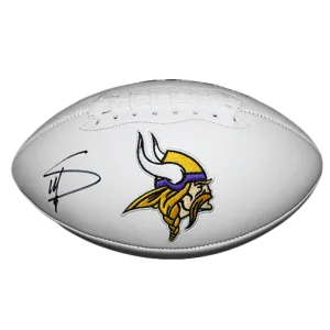 Stefon Diggs Vikings Autographed Logo Football (JSA)