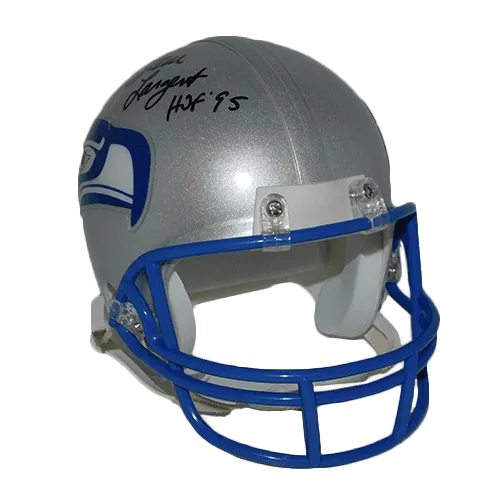 Steve Largent Seahawks Autographed Mini Football Helmet (JSA) HOF-95 Inscription Included