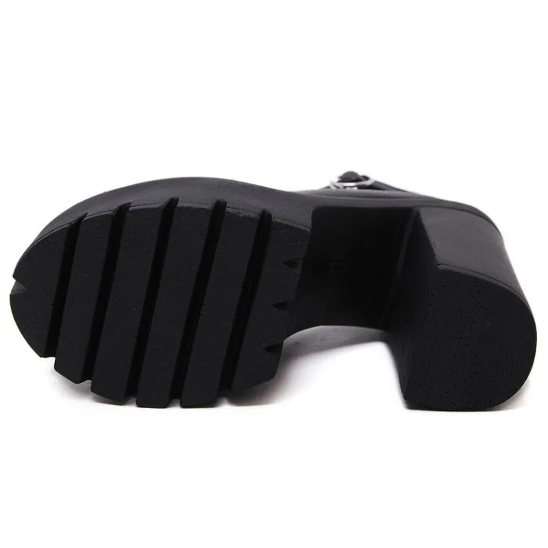 Sweet and Gothic High Heel Platform Shoes with Belt Strap