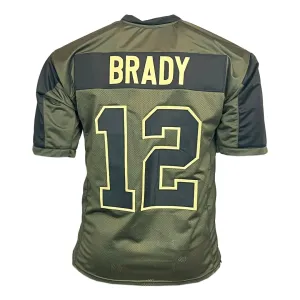 Tom Brady Unsigned Salute to Service Football Jersey