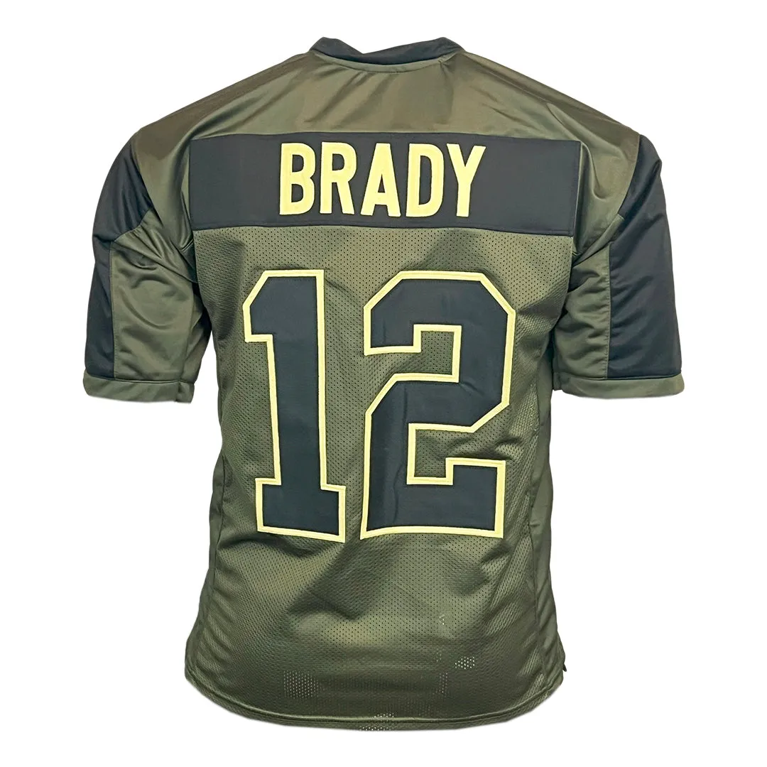Tom Brady Unsigned Salute to Service Football Jersey