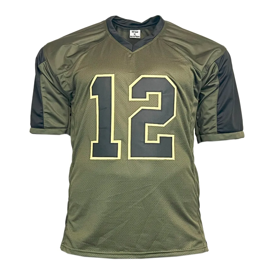 Tom Brady Unsigned Salute to Service Football Jersey