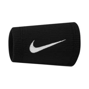 Unisex Elite Doublewide Wristbands 2pk - Black/White
