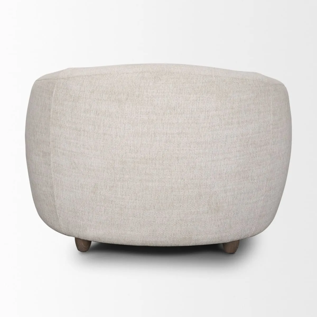 Valentina Accent Chair Cream Fabric | Brown Wood