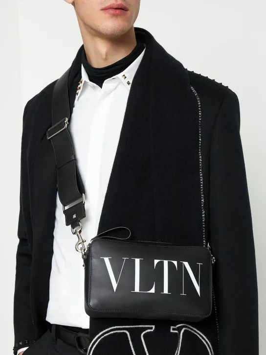 Valentino Garavani   VLTN leather cross body bag 