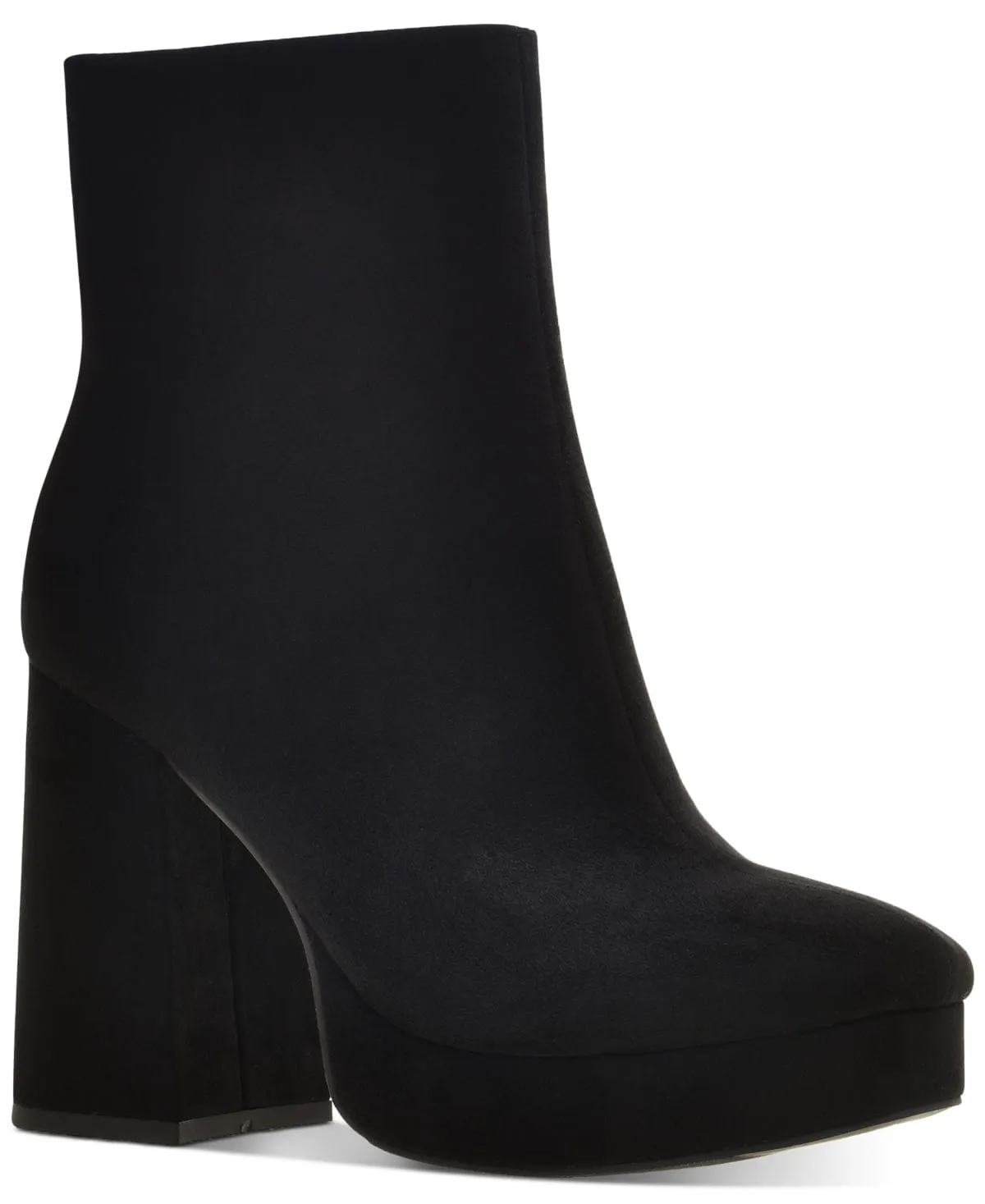 WILD PAIR - Faux Suede Zip up Ankle Boots
