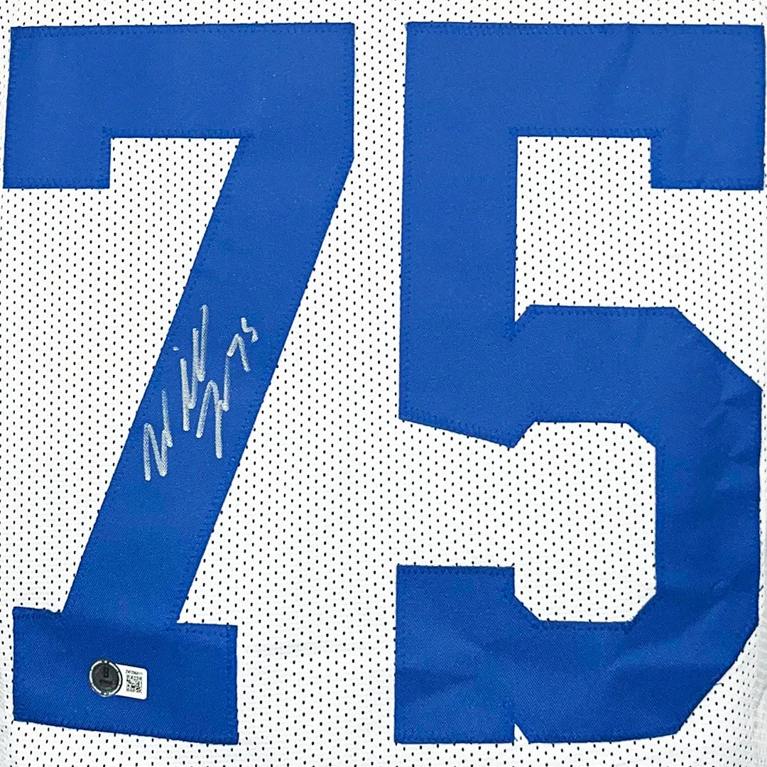 Will Fries Signed Indianapolis White Football Jersey (Beckett)