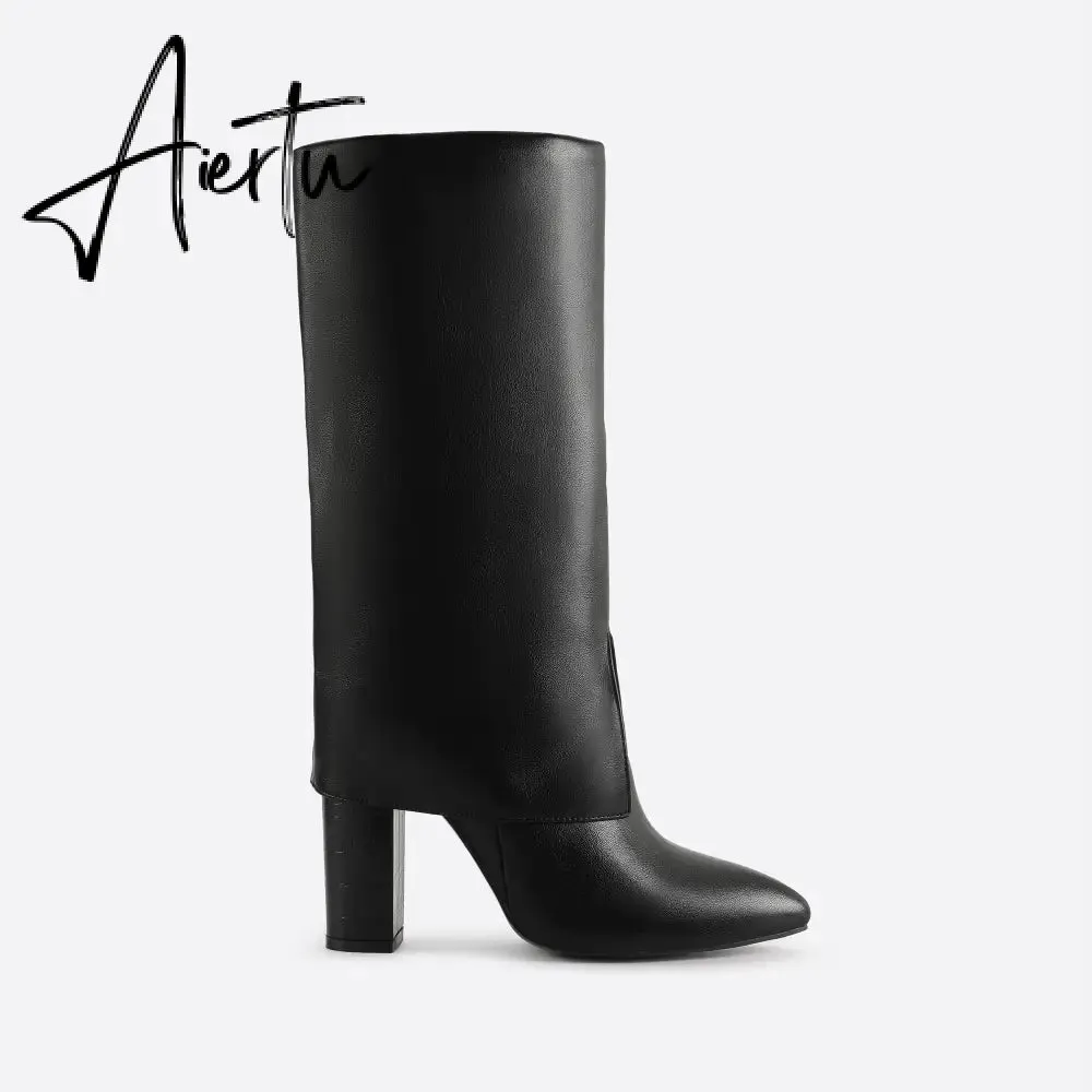 Women Chunky Heeled Boots