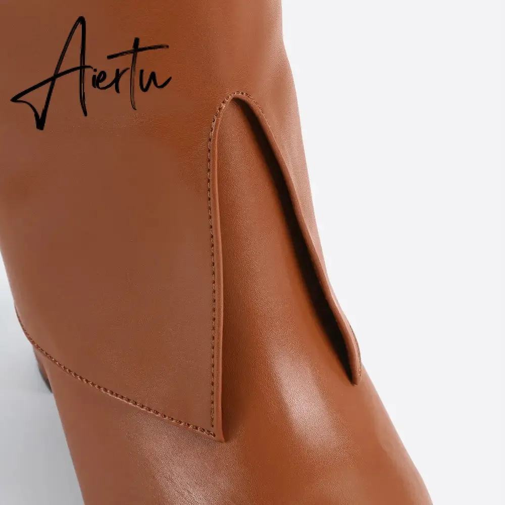 Women Chunky Heeled Boots
