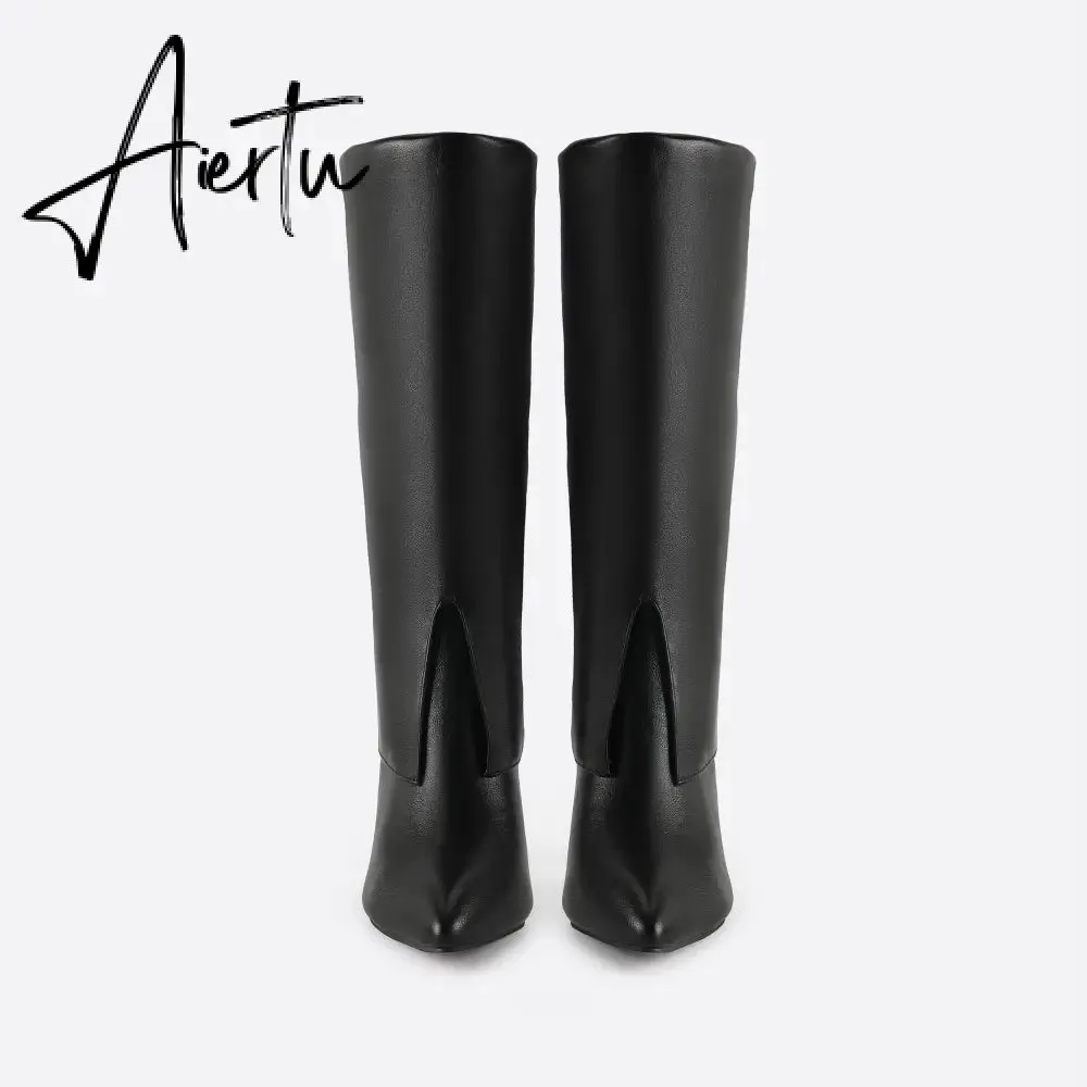 Women Chunky Heeled Boots