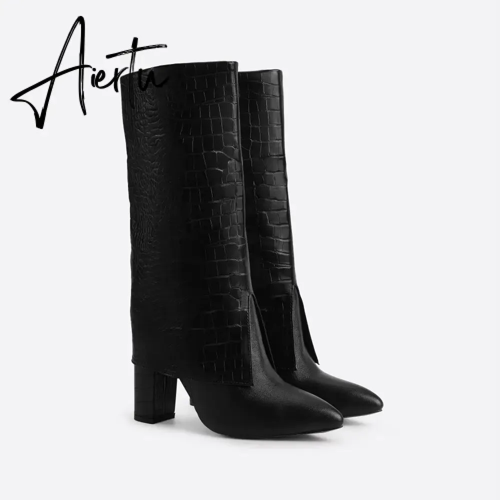 Women Chunky Heeled Boots