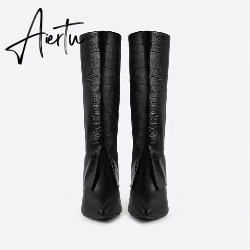 Women Chunky Heeled Boots