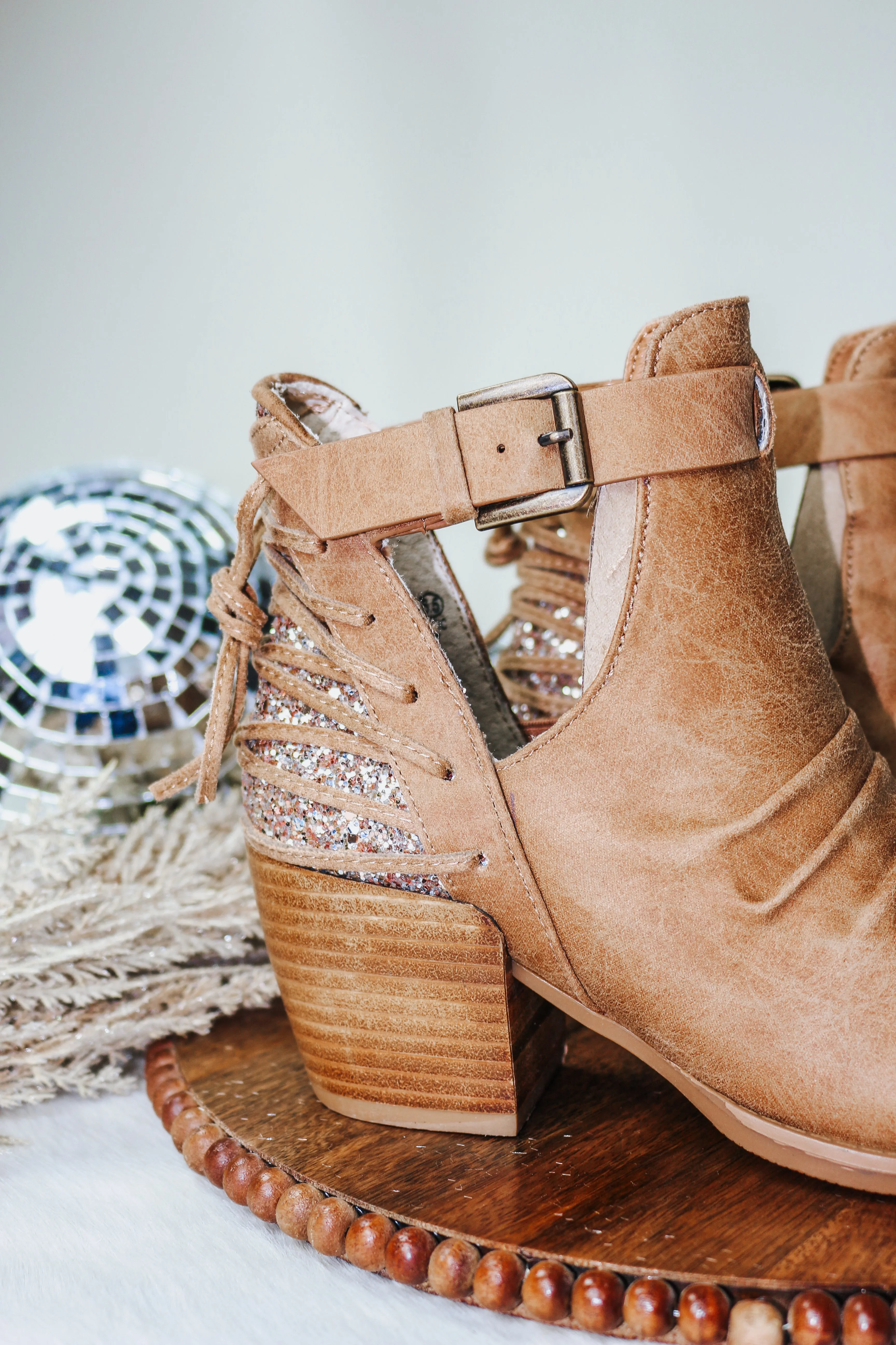 Zane Tan Brown Heeled Booties
